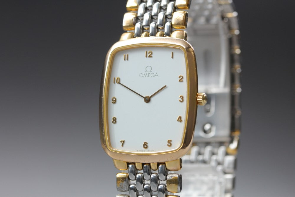 Near MINT OMEGA De Ville 395.0876 Cal.1378 White Quartz 26mm Men's Watch