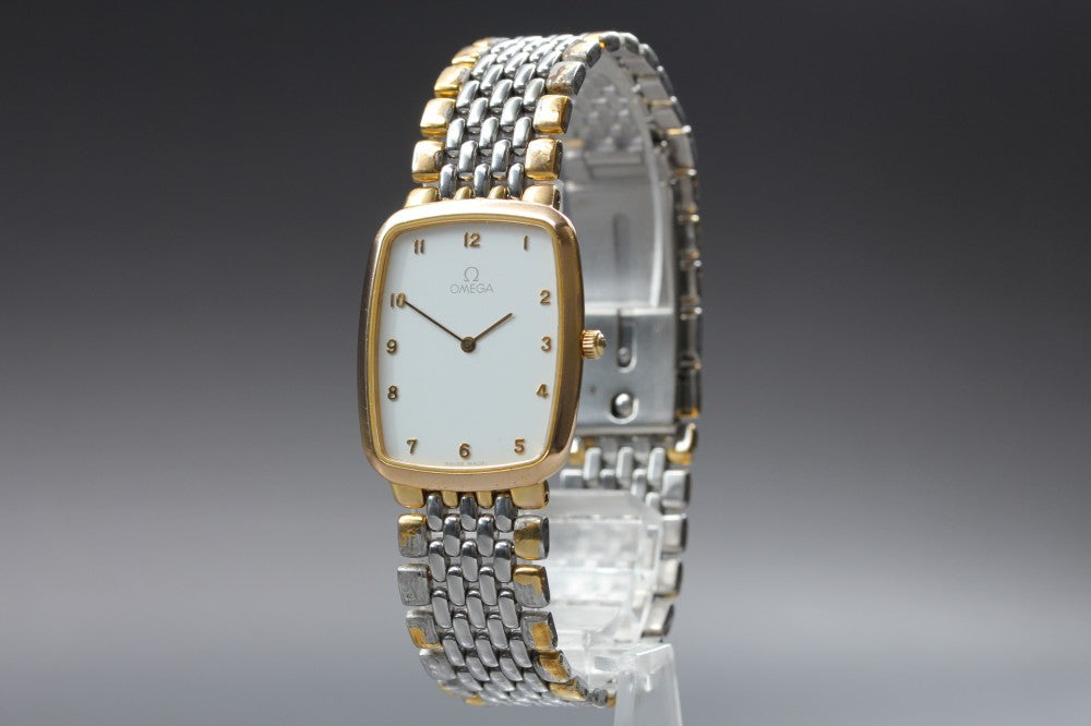Near MINT OMEGA De Ville 395.0876 Cal.1378 White Quartz 26mm Men's Watch