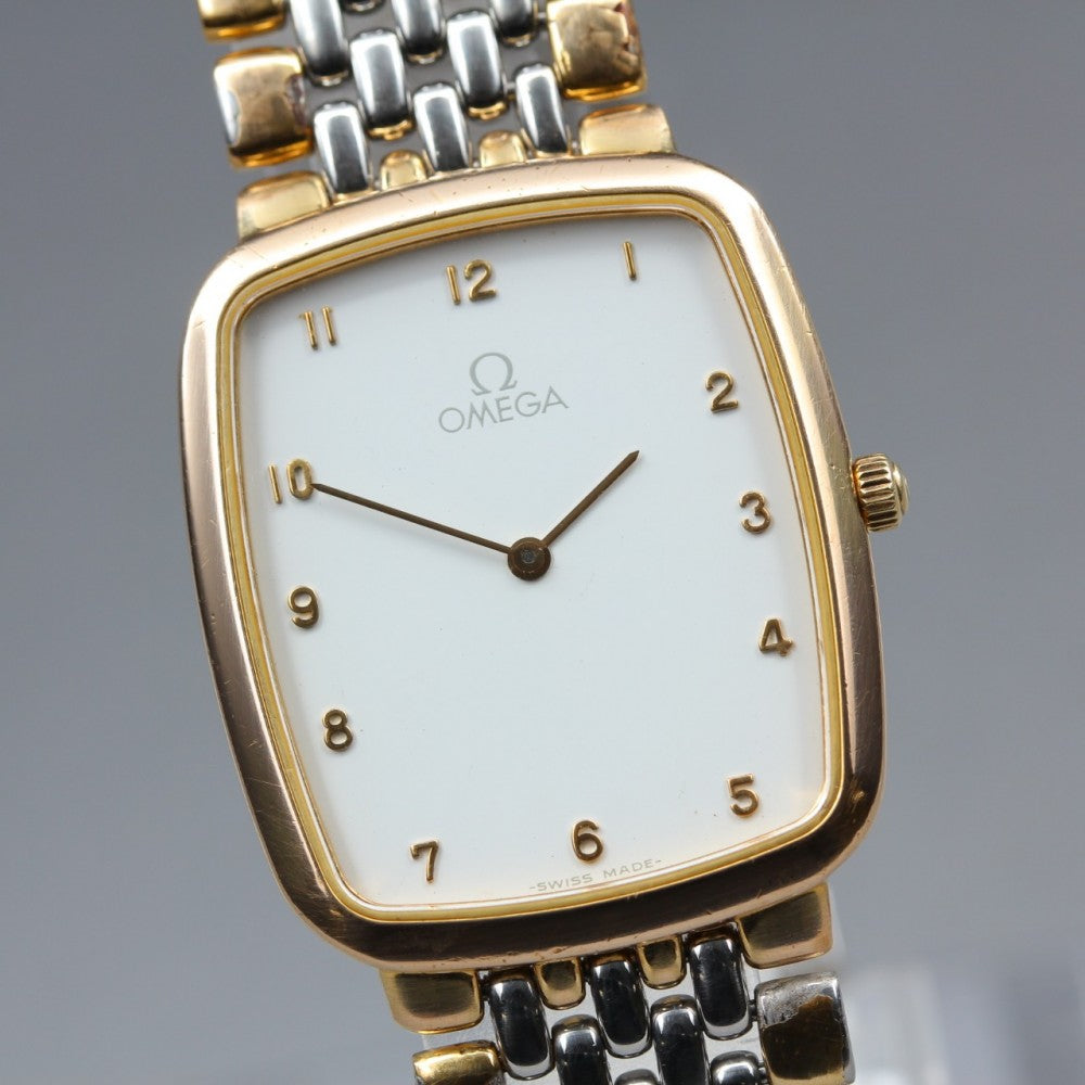 Near MINT OMEGA De Ville 395.0876 Cal.1378 White Quartz 26mm Men's Watch