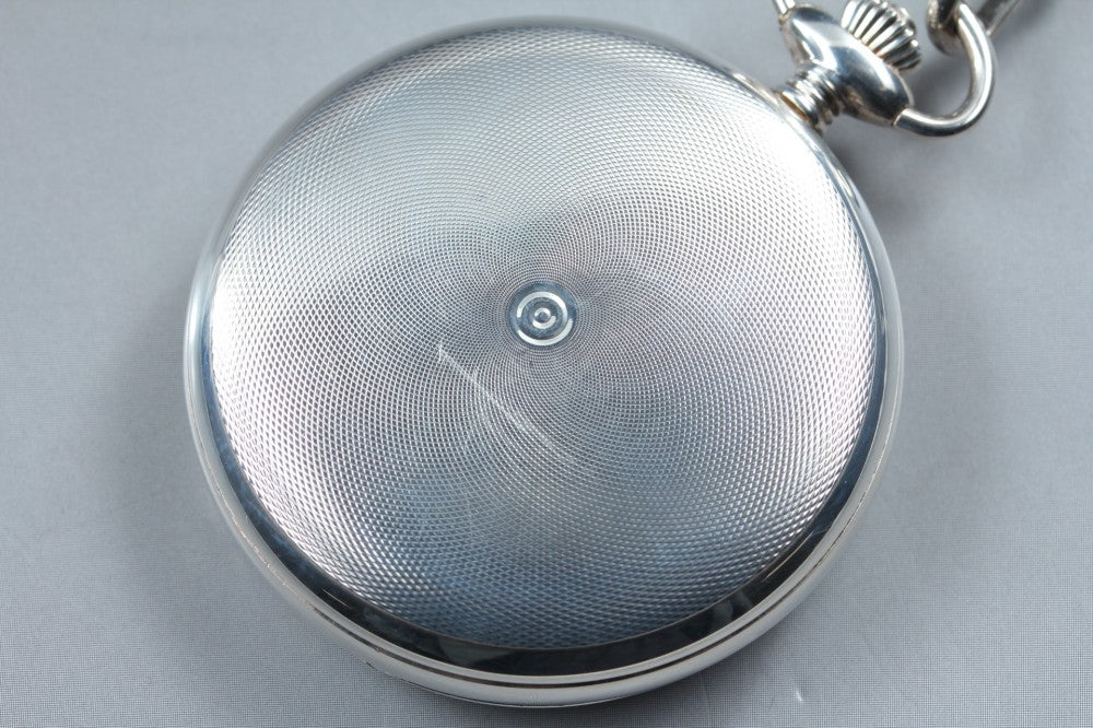 Near MINT TISSOT Savonnette Mechanical T83145213 White Manual 50.2mm Unisex Pocket Watch