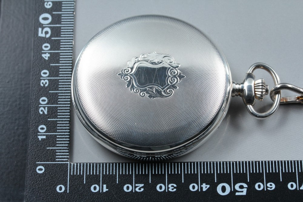 Near MINT TISSOT Savonnette Mechanical T83145213 White Manual 50.2mm Unisex Pocket Watch