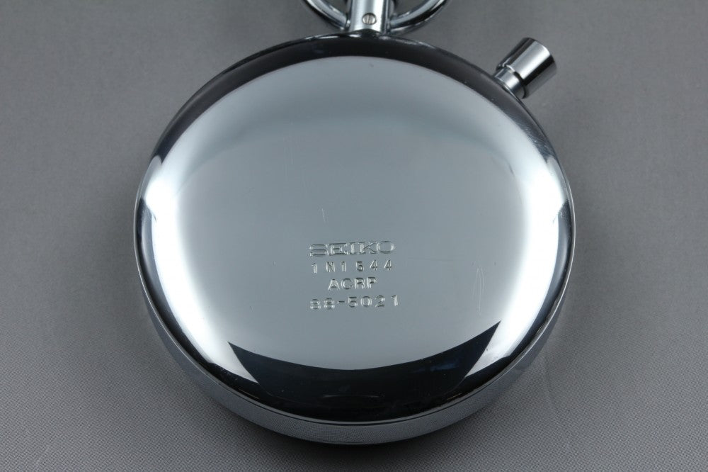Near MINT SEIKO Mechanical Stopwatch 88-5021 White Manual 47.9mm Unisex Pocket Watch 1971