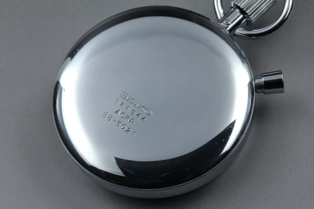 Near MINT SEIKO Mechanical Stopwatch 88-5021 White Manual 47.9mm Unisex Pocket Watch 1971