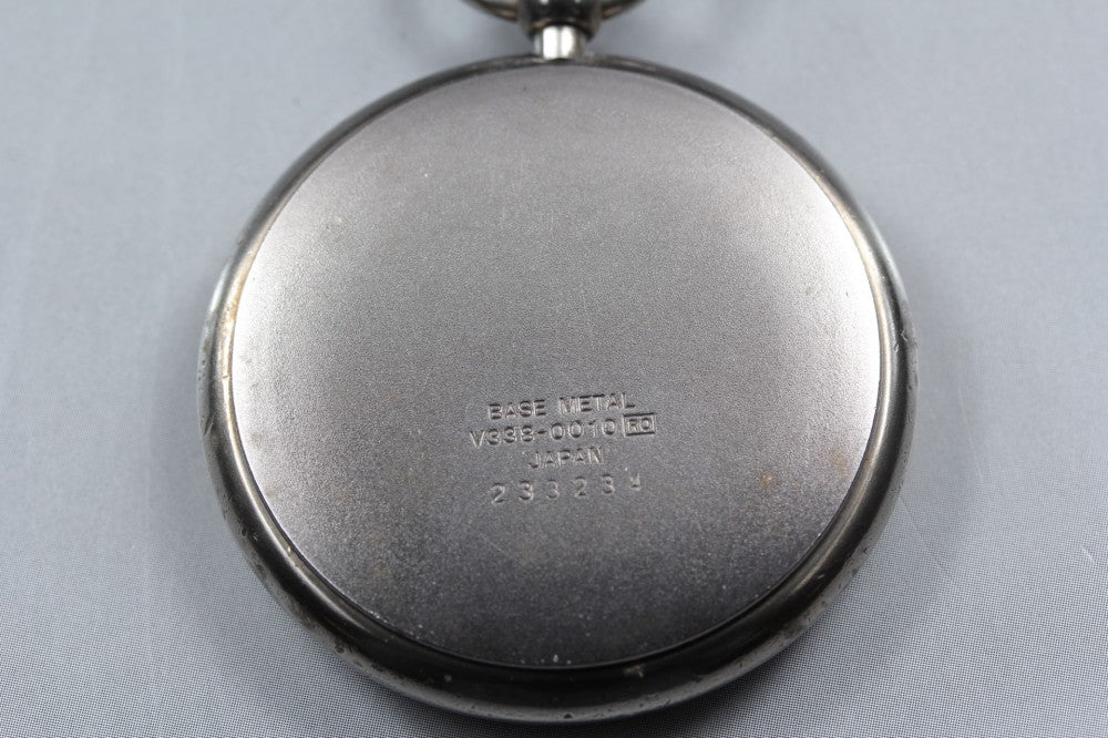 SEIKO Alba V338-0010 White Quartz 40.1mm Unisex Pocket Watch