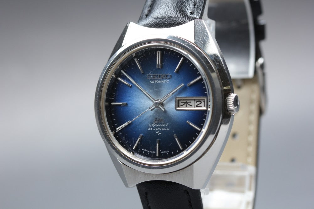 SEIKO Lord Matic 5206-6110 Blue Auto 32.2mm Men's Watch 1973