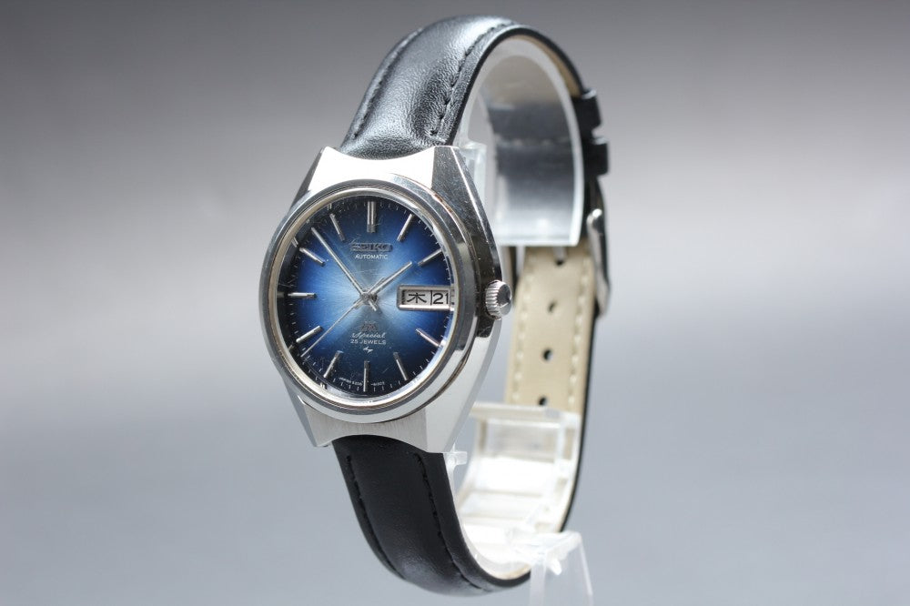 SEIKO Lord Matic 5206-6110 Blue Auto 32.2mm Men's Watch 1973