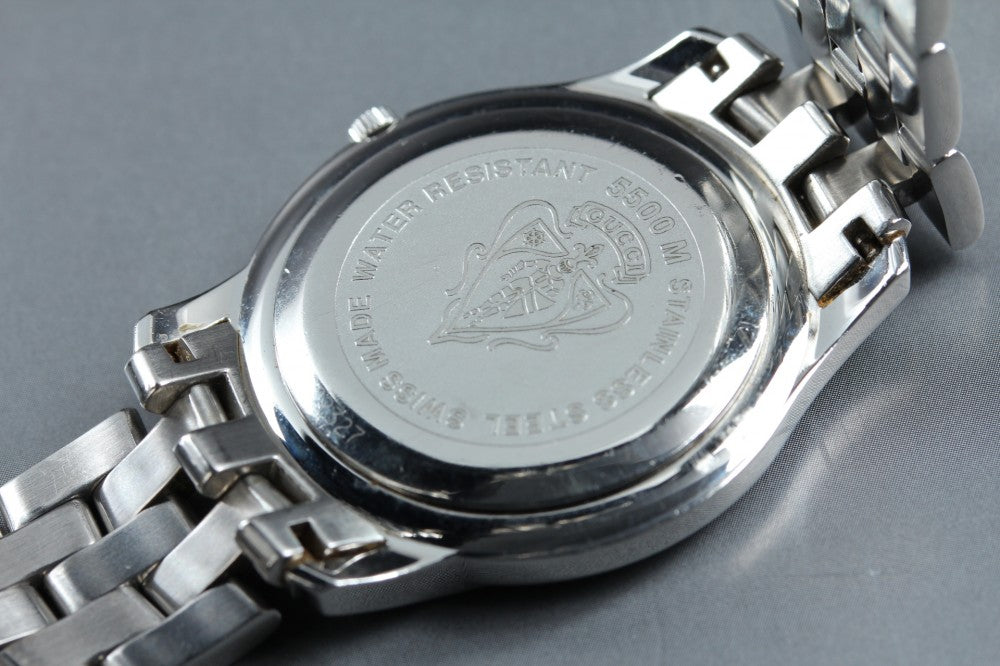 Near MINT GUCCI 5500M Black Quartz 34.2mm Men's Watch
