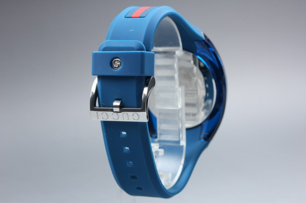 Near MINT GUCCI Sink YA137104A/137.1 Blue Quartz 42.1mm Men's Watch