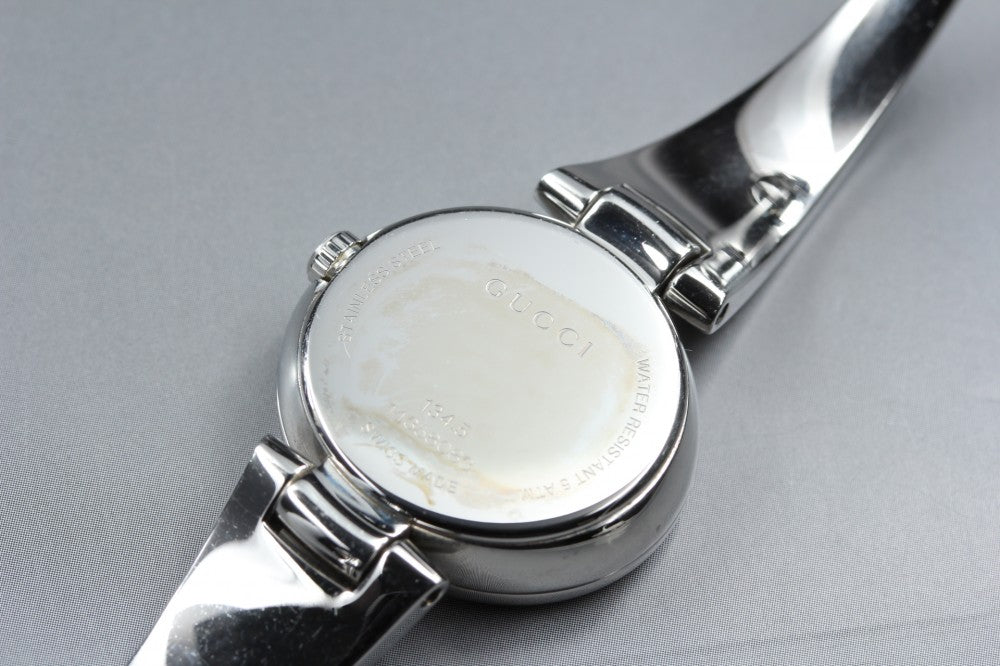 Near MINT GUCCI G Balloon 134.5/YA134505 Black Quartz 26.8mm Ladies Watch