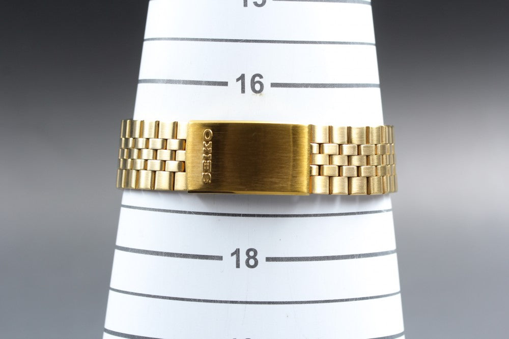 Near MINT SEIKO Chronos 5H23-5110 Gold Quartz 29.7mm Unisex Watch