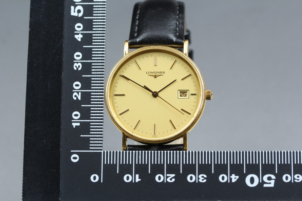 Near MINT LONGINES Grand Classic L4.636.2 Gold Quartz 32.6mm Men's Watch