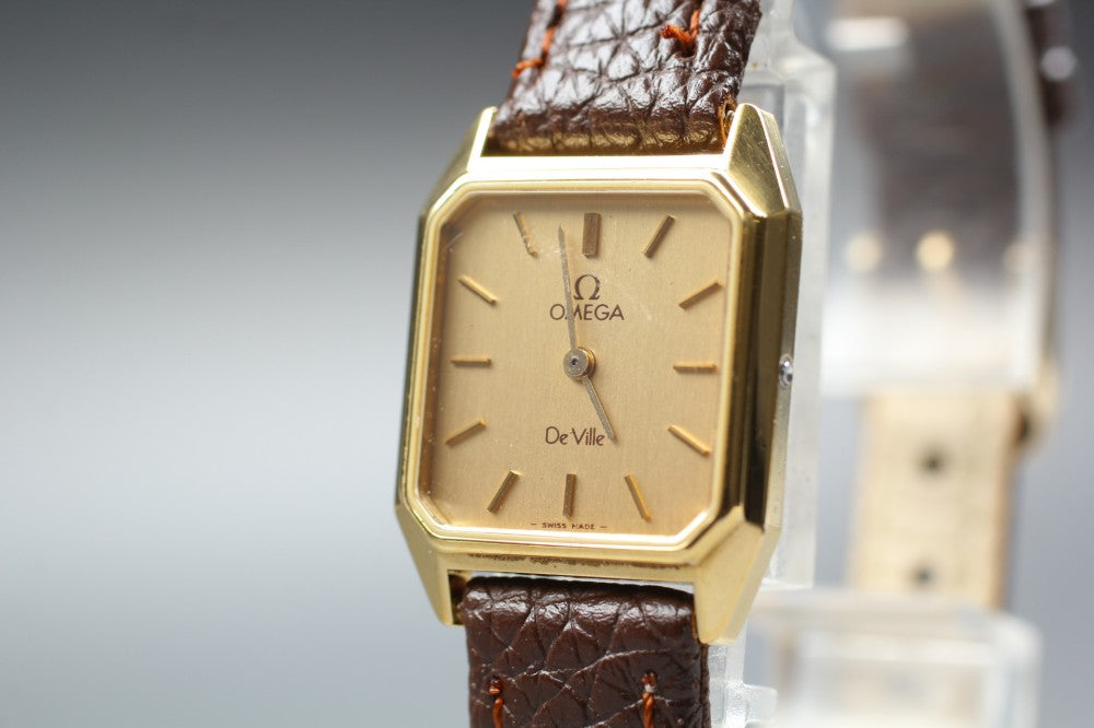 OMEGA De Ville 591.0254 Cal.1387 Gold Quartz 18.1mm Ladies Watch 1984