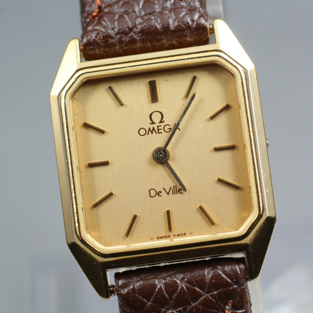 OMEGA De Ville 591.0254 Cal.1387 Gold Quartz 18.1mm Ladies Watch 1984