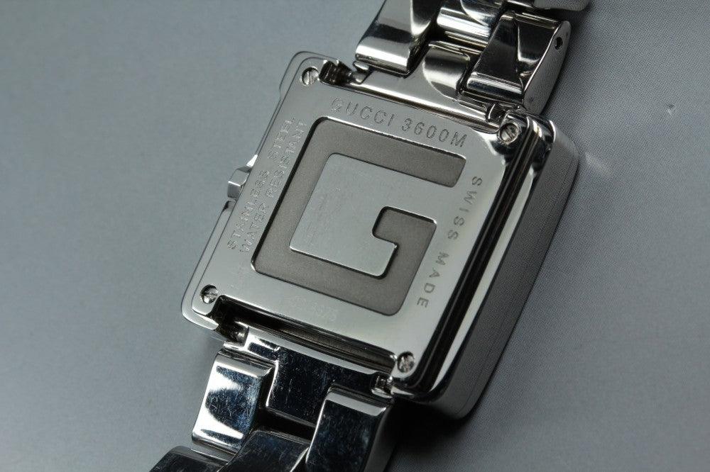 Near MINT GUCCI 3600M Black Quartz 31.3mm Men's Watch