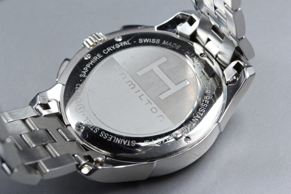 Near MINT HAMILTON Jazzmaster H326120 Black Quartz 40.6mm Men's Watch