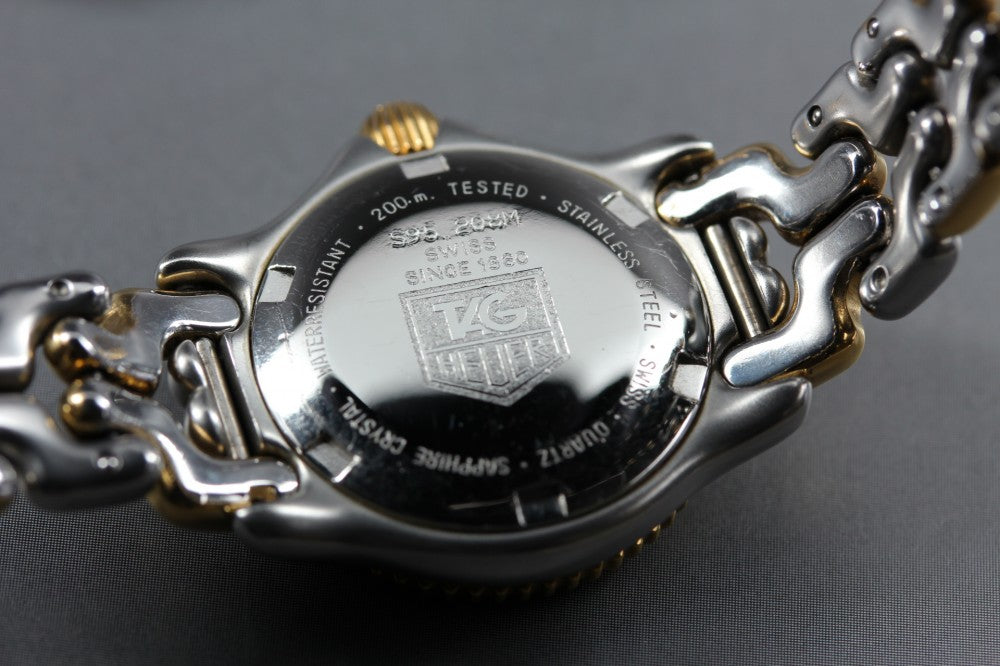 Near MINT TAG Heuer S/el S95.208M Black Quartz 22.6mm Ladies Watch
