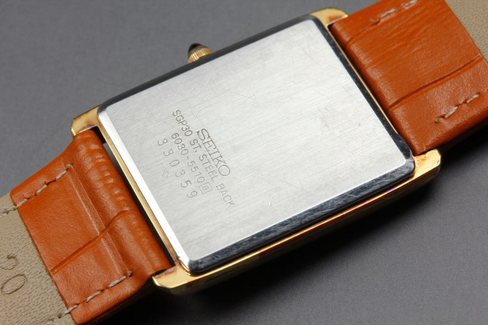 SEIKO Dolce 6030-5510 Gold Quartz 25.6mm Men's Watch 1983