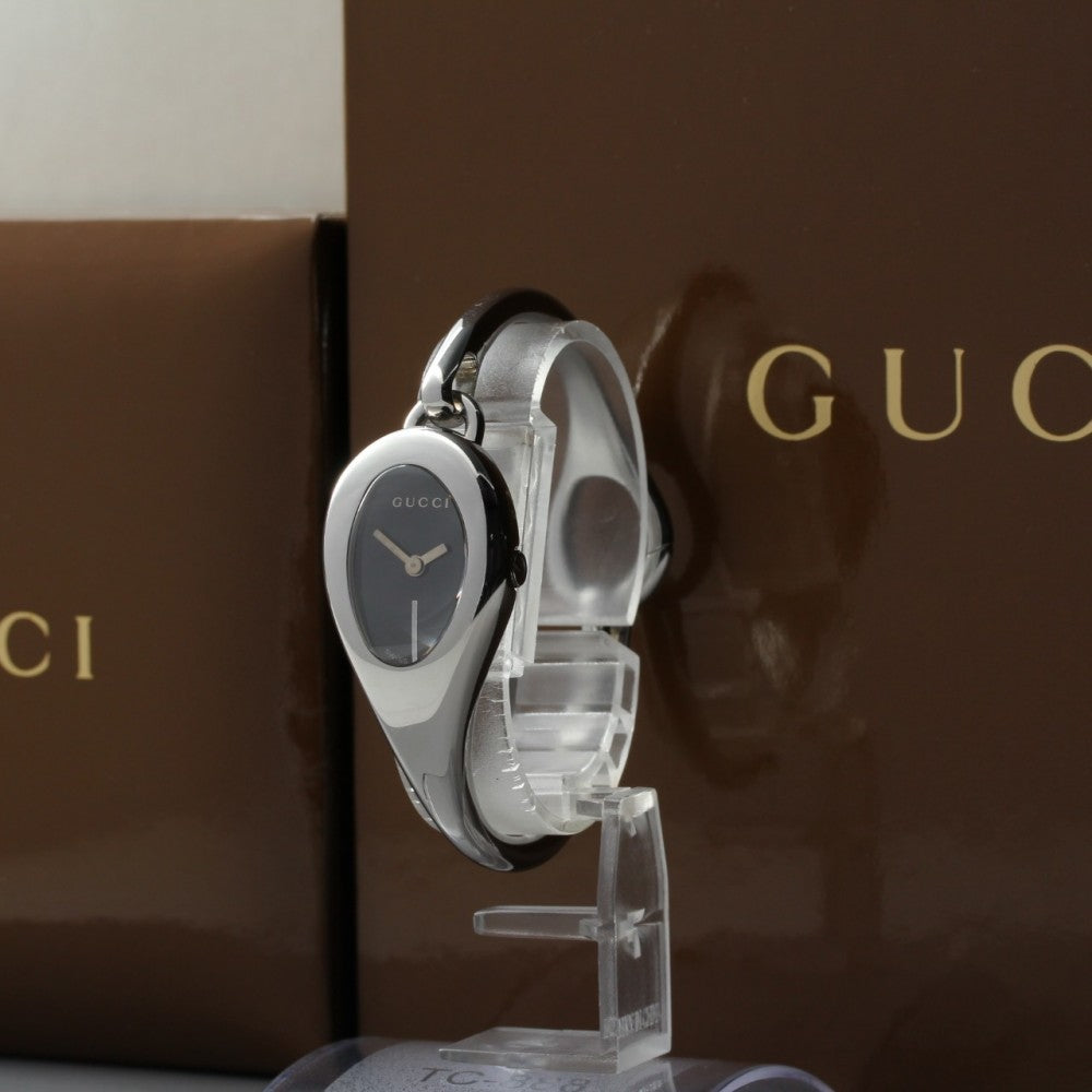 Near MINT GUCCI Horsebit 103 Black Quartz 21.5mm Ladies Watch
