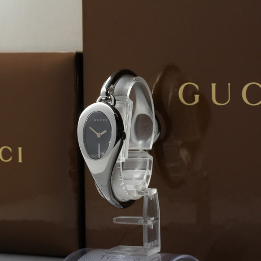 Near MINT GUCCI Horsebit 103 Black Quartz 21.5mm Ladies Watch