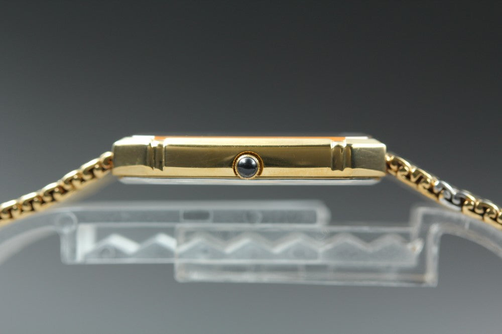 Near MINT SEIKO Dolce 9521-5210 Gold Quartz 27.1mm Men's Watch 1987