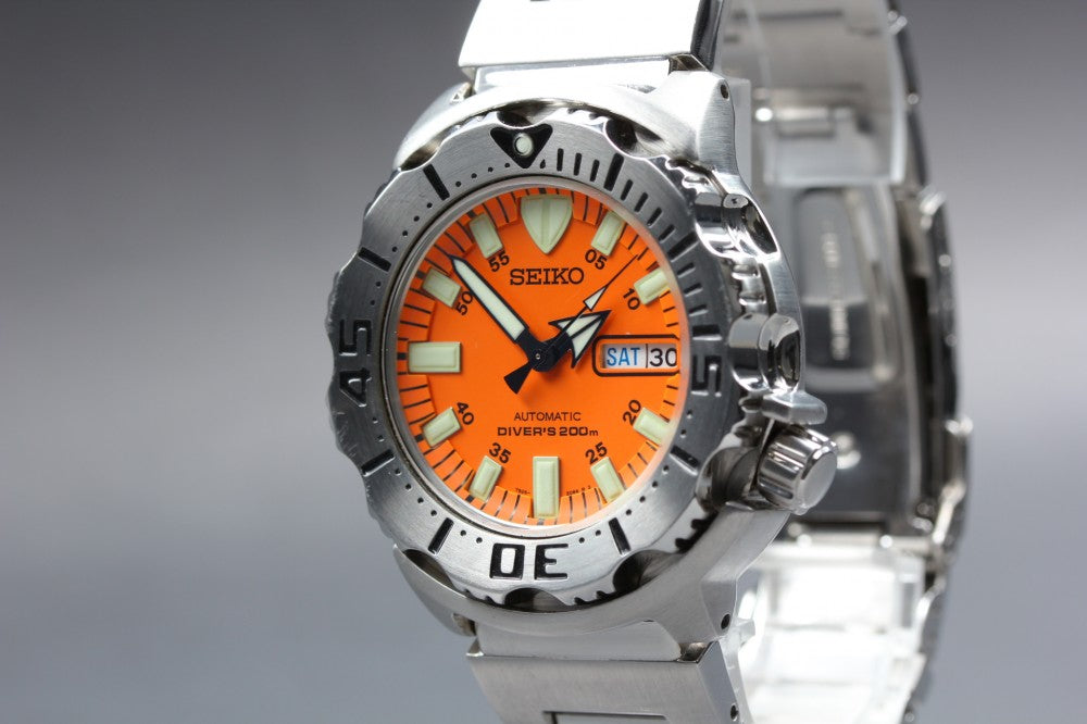 Near MINT SEIKO 7S26-0350 Orange Auto 41.5mm Men's Watch