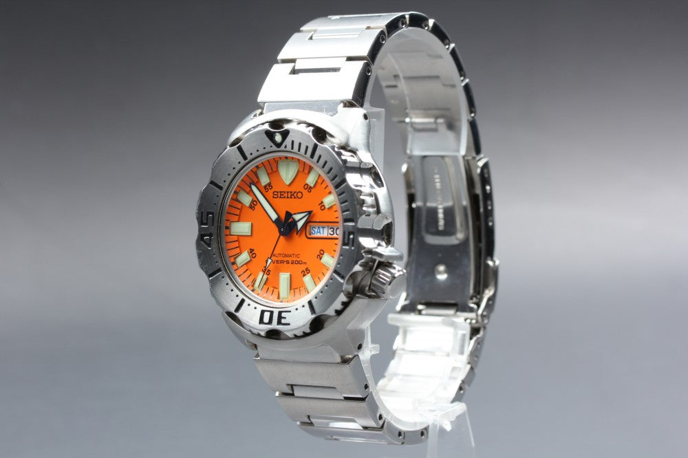 Near MINT SEIKO 7S26-0350 Orange Auto 41.5mm Men's Watch
