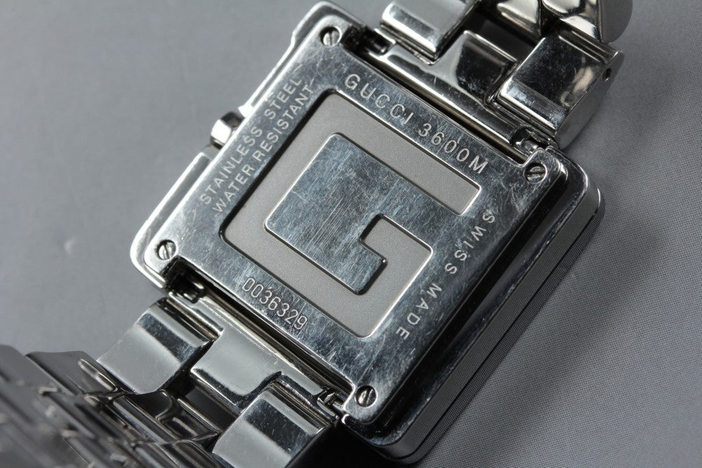 Near MINT GUCCI 3600M Black Quartz 31.4mm Men's Watch