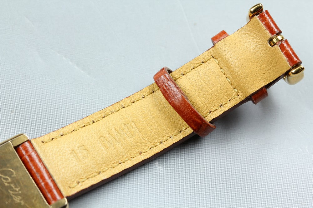 Near MINT Cartier Tank White Manual 20.5mm Ladies Watch