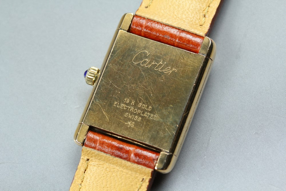 Near MINT Cartier Tank White Manual 20.5mm Ladies Watch