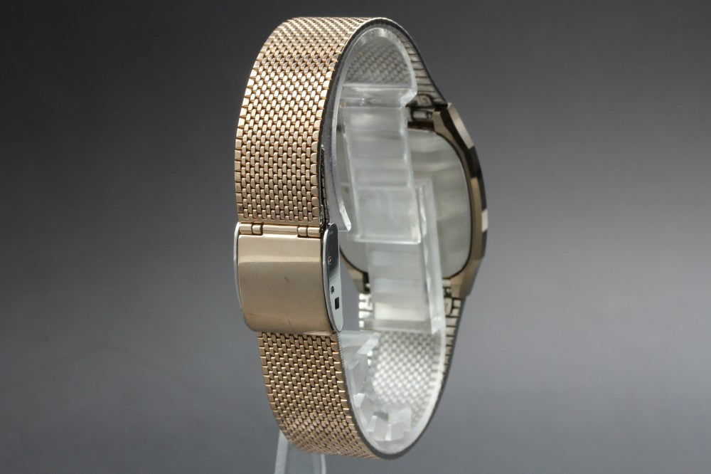 Near MINT SEIKO Dolce 7731-5090 Gold Quartz 30.4mm Men's Watch 1984