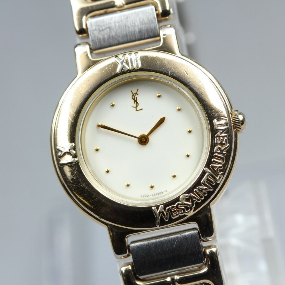 Yves Saint Laurent 2200-229789 White Quartz 23.3mm Ladies Watch