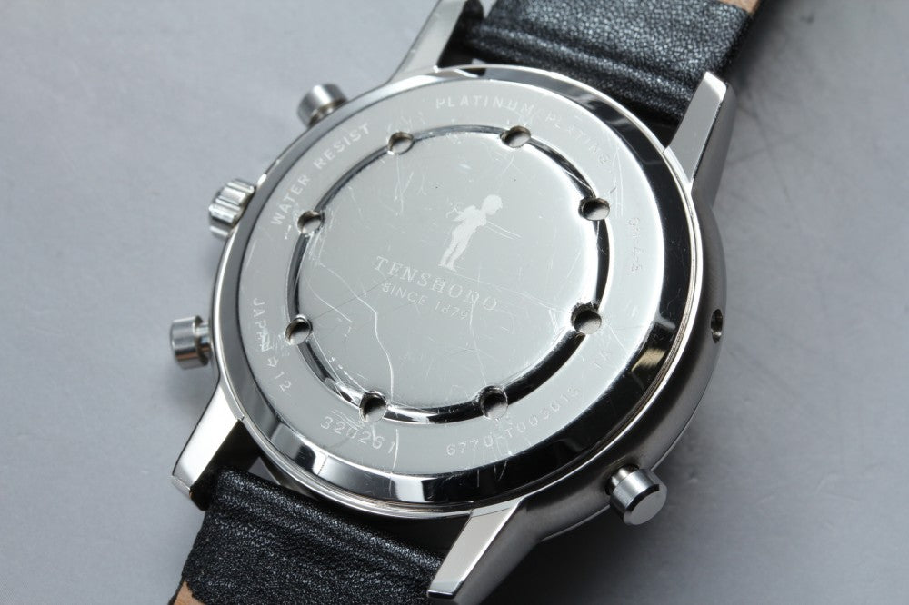 Near MINT TENSHODO Grand Complication 6770-T003613 White Quartz 39.3mm Men's Watch