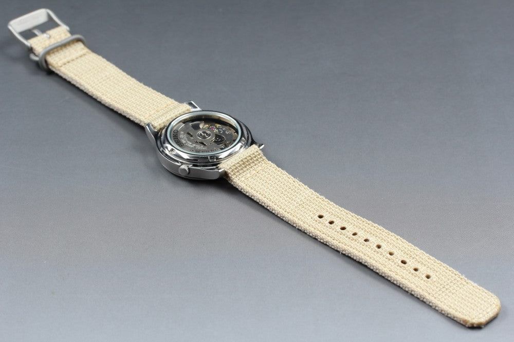 Near MINT SEIKO 5 SNK803/7S26-02J0 Beige Auto 36mm Men's Watch