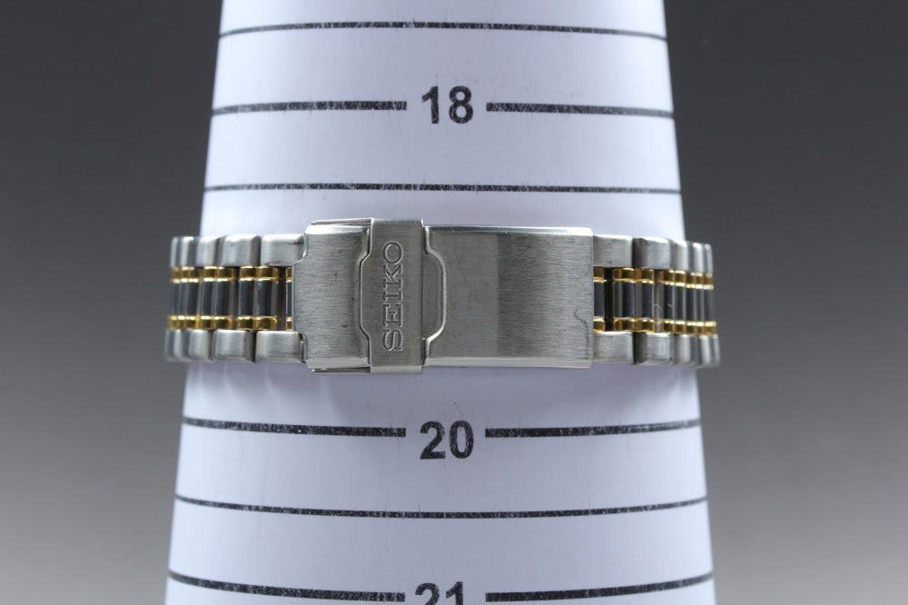 Near MINT SEIKO Scuba 7N35-6010 Gold Quartz 33.6mm Men's Watch 1992