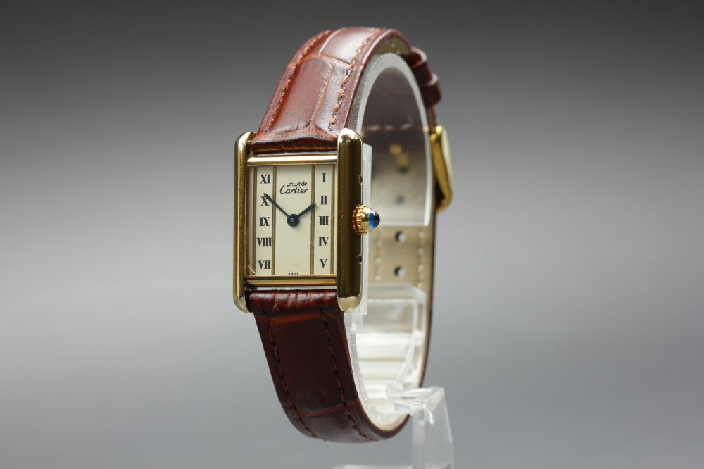 Cartier Tank Mast 5057001 White Quartz 20.4mm Ladies Watch