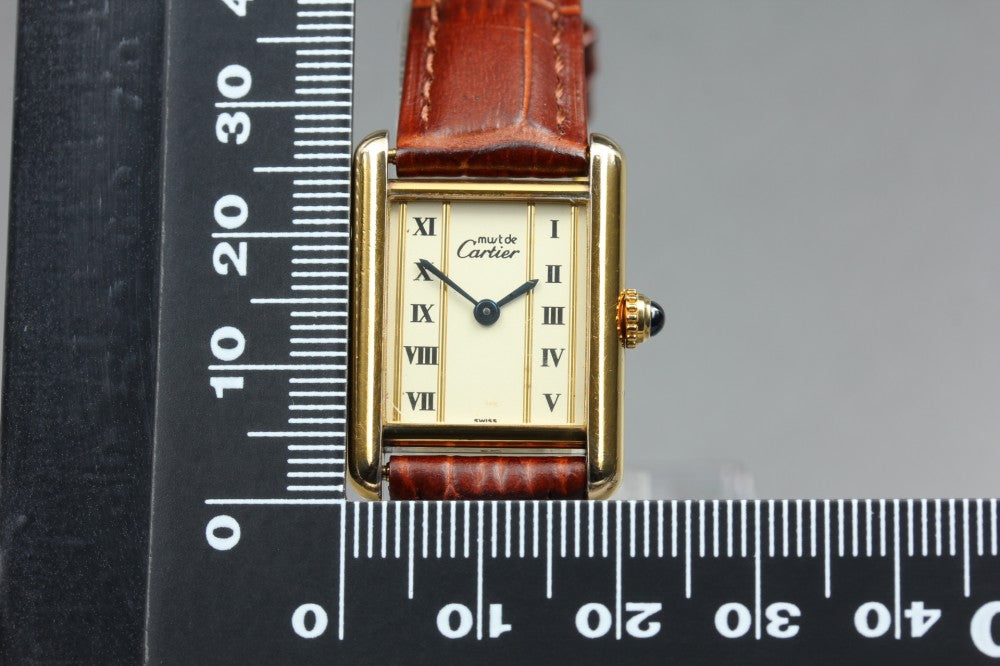 Cartier Tank Mast 5057001 White Quartz 20.4mm Ladies Watch