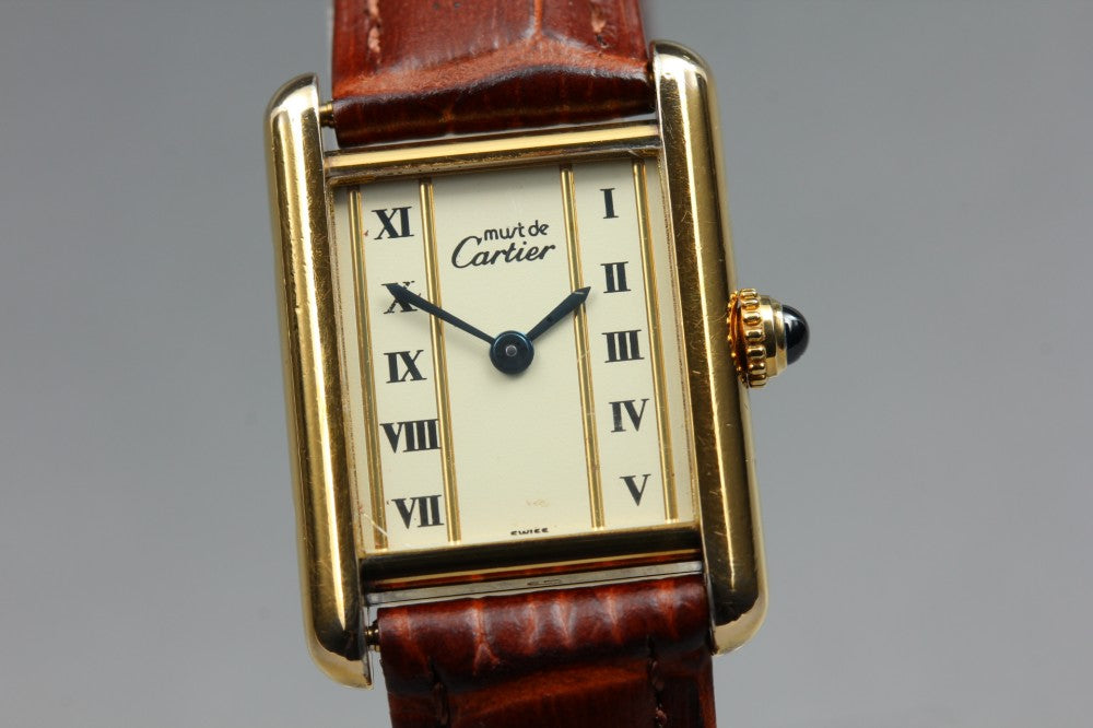 Cartier Tank Mast 5057001 White Quartz 20.4mm Ladies Watch