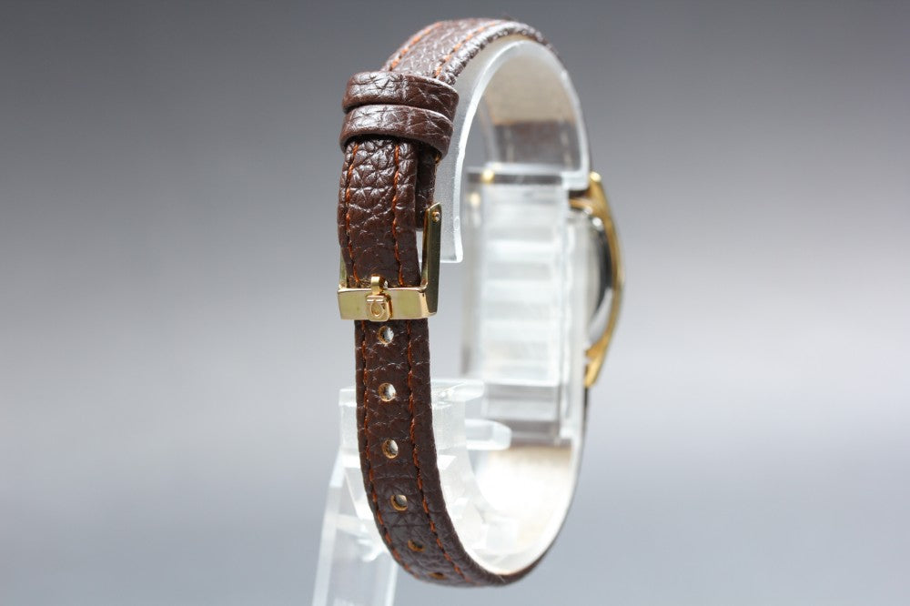 Near MINT OMEGA De Ville Cal.1387 Gold Quartz 18.7mm Ladies Watch