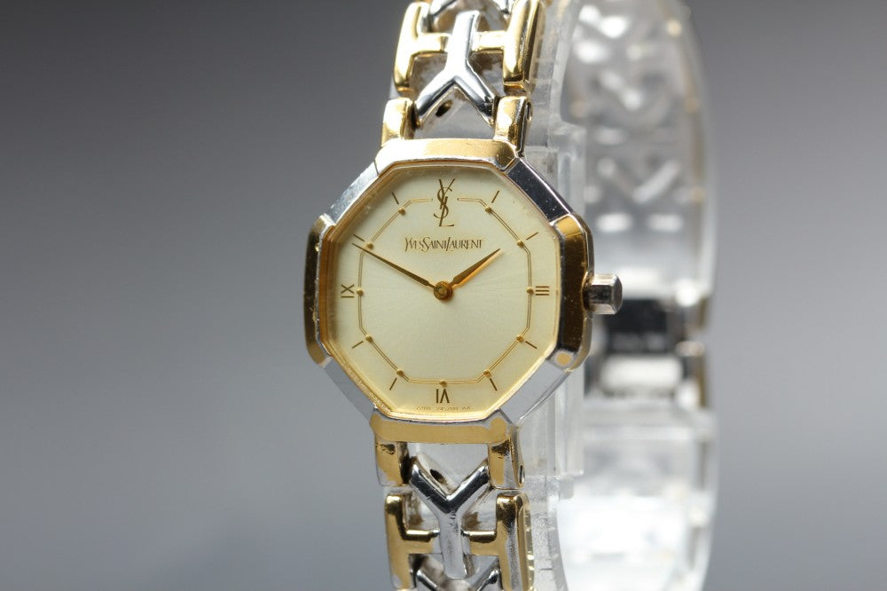 Yves Saint Laurent 2200-241762 Gold Quartz 22.2mm Ladies Watch
