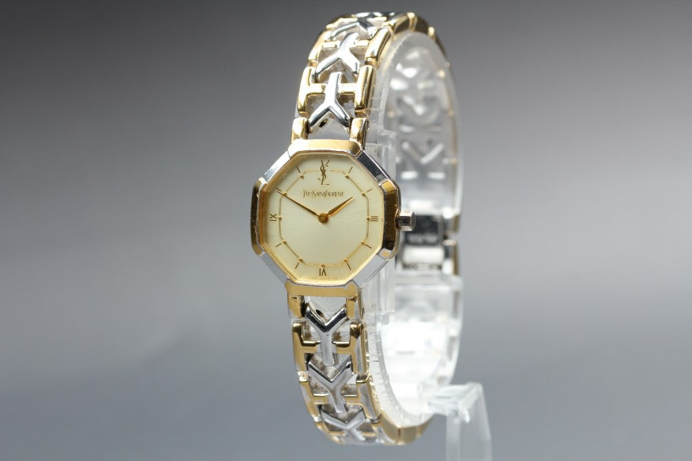 Yves Saint Laurent 2200-241762 Gold Quartz 22.2mm Ladies Watch