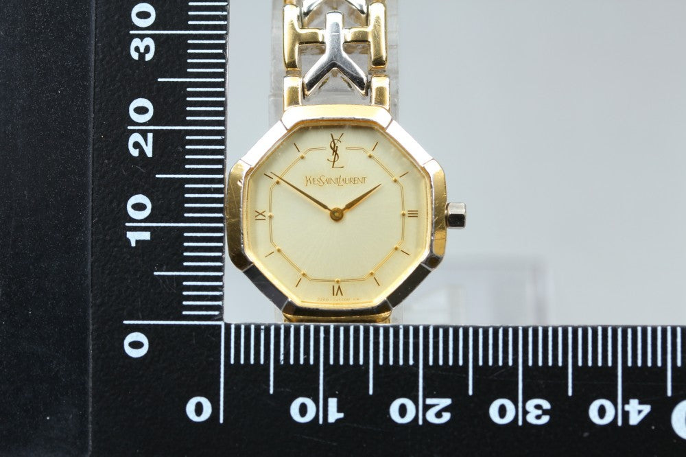 Yves Saint Laurent 2200-241762 Gold Quartz 22.2mm Ladies Watch
