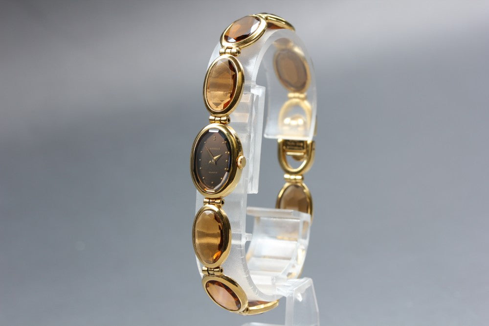 Near MINT SEIKO Lasalle 1E50-5159 Brown Quartz 12.9mm Ladies Watch 1986