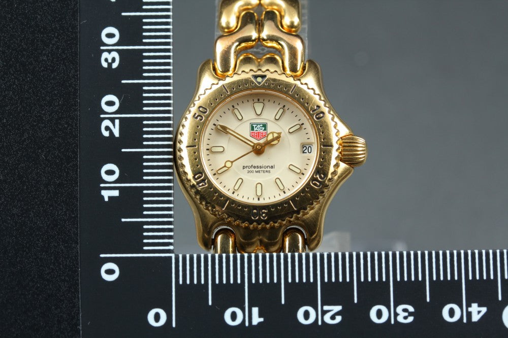 Near MINT TAG Heuer S/el WG1430-0 Beige Quartz 22.6mm Ladies Watch