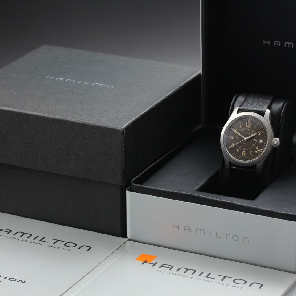 MINT HAMILTON Khaki H682010 Brown Quartz 37mm Men's Watch