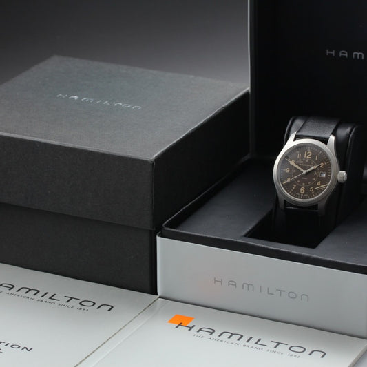 MINT HAMILTON Khaki H682010 Brown Quartz 37mm Men's Watch