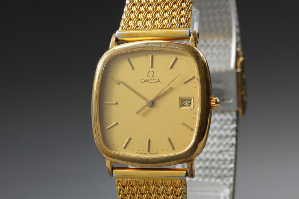 OMEGA De Ville 196.0317.1 Cal.1430 Gold Quartz 30mm Men's Watch