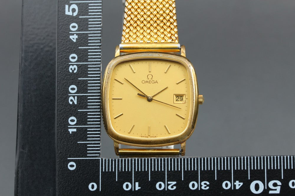 OMEGA De Ville 196.0317.1 Cal.1430 Gold Quartz 30mm Men's Watch