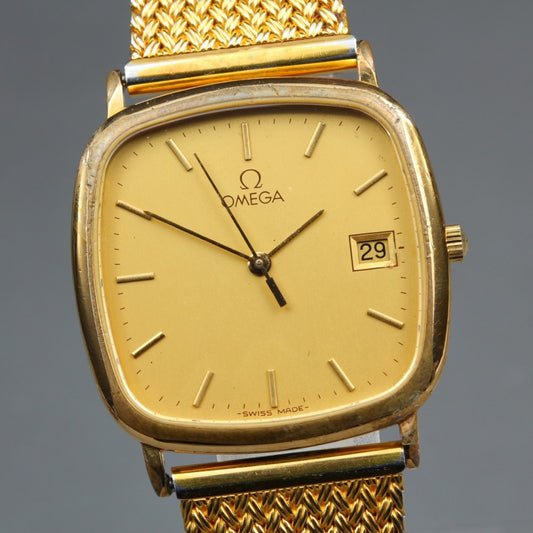 OMEGA De Ville 196.0317.1 Cal.1430 Gold Quartz 30mm Men's Watch