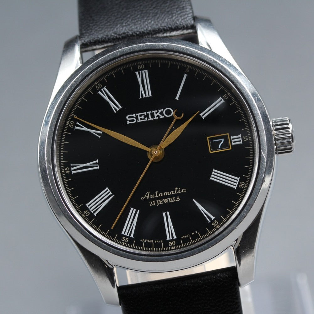Near MINT SEIKO Presage SARX029/6R15-03E0 Black Auto 39.7mm Men's Watch 2015