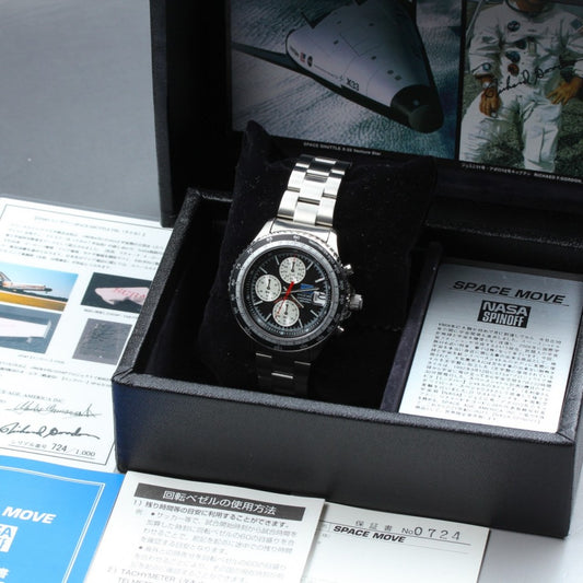MINT SEIKO NASA SPINOFF Silver Quartz 42.3mm Men's Watch
